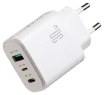 Joyroom JR-TG6 reisilaadija | 30W | GaN | USB-C, Lightning | valge