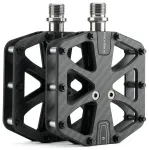 Rockbros C525 s&uuml;sinikkiust platvormiga jalgrattapedaalid - mustad