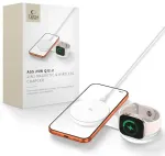 Tech-Protect A55 2-in-1 juhtmevaba laadija | Qi 2.2 | &Uuml;hildub MagSafe'iga | 25W | valge