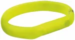 Reflective dog collar - Trixie Flash light band USB, M-L: 50 cm|17 mm, green