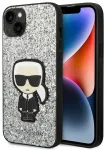 Karl Lagerfeld KLHCP14MGFKPG iPhone 14 Plus | 15 Plus 6,7" hardcase srebrny|silver Glitter Flakes Ikonik