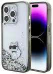 Karl Lagerfeld KLHCP15XLKCNSK iPhone 15 Pro Max 6.7" transparent hardcase Liquid Glitter Choupette