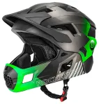 Rockbros TS-61 10110061004 Children's Bike Helmet with Detachable Chin Size M (54-57) - Green