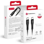 Forcell F-Energy C347 andmeedastus- ja laadimiskaabel | USB-C kuni USB-C | QC 4.0, PD | 100W | 1m | must