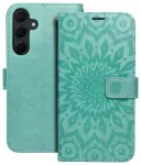 MEZZO mandala raamatut&uuml;&uuml;pi telefoni &uuml;mbris Samsung Galaxy A35 5G (A356) roheline