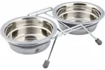 Kausside komplekt alusega - Trixie Eat on Feet Bowl Set, 2*0.25l/11cm