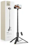 Tech-Protect L08S Bluetooth selfie stick with remote control, tripod up to 141cm - black
