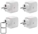 SONOFF S61s Matter V&auml;line Wi-Fi Pistik, 4-pakk