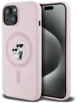 Case Karl Lagerfeld Silicone Karl&Choupette MagSafe for iPhone 15 Plus pink