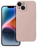 Silicone Mag Cover telefoni &uuml;mbris MagSafe toega iPhone 14 roosa