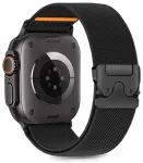 Tech-Protect Nylon Clasp nutikella rihm Apple Watch 6/7/8/9/10/SE/Ultra 1/2 (44/45/46/49 mm) jaoks | nailonist | must
