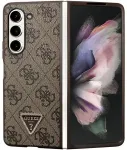 Guess GUHCZFD5P4TDPW Triangle Strass nahast telefoni &uuml;mbris Samsung Galaxy Z Fold 5 pruun