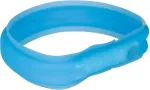 Reflective dog collar - Trixie Flash light band USB, M-L: 50 cm|30 mm, blue