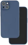 Simple Color Mag telefoni &uuml;mbris MagSafe toega iPhone 15 tumesinine