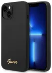 Guess GUHCP14MSLSMK iPhone 14 Plus | 15 Plus 6.7" czarny|black hard case Silicone Vintage Gold Logo
