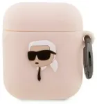 Karl Lagerfeld KLA2RUNIKP AirPods 1|2 cover r&oacute;żowy|pink Silicone Karl Head 3D