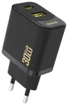 Dudao A27TEU reisilaadija | 30W | PD, GaN | USB-C, USB-A | must