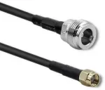 Qoltec RG58 Coaxial Cable | N Female | RP-SMA Male | 1m