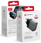 Forcell F-Energy VT-39 reisilaadija | 45W | PD, QC, GaN | USB-C, USB-A | hall