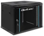 Qoltec RACK seinale kinnitatav kapp 19" | 9U | 600 x 500 x 450 | Karastatud uksed | Riputatav | Terasest korpus | Lukk | Must