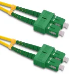 Qoltec kiudoptiline patchcord SC/APC - SC/APC | &Uuml;ksmood | 9/125 | G652D | Dupleks | 0.5m