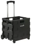 Kokkupandav ostuk&auml;ru kandev&otilde;imega kuni 25 kg Olli 45L 38x36x33cm must