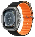 Devia Deluxe Sport6 nutikella rihm Apple Watch (38/40/41 mm) jaoks | silikoonist | must/oranž