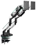 Diablo RGB X-Arm Dual 35" kahe monitori alus, valge ja must
