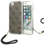 Guess GUOHCI8H4STW iPhone SE 2022 | SE 2020 | 7| 8 pruun|brown hardcase 4G Print Strap
