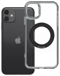 Frame Circle Stand telefoni &uuml;mbris alusega ja MagSafe toega iPhone 11 must