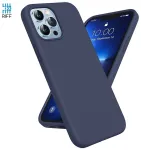 Riff Slim & Soft silikoonist tagakaas pehme sisemusega Apple iPhone 13 Pro Max Midnight Blue jaoks