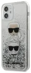 Karl Lagerfeld KLHCP12SKCGLSL Liquid Glitter 2 Heads telefoni &uuml;mbris iPhone 12 Mini h&otilde;bedane