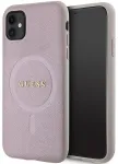 Guess GUHMN61PSAHMCP Saffiano telefoni &uuml;mbris MagSafe toega iPhone 11 | iPhone XR roosa