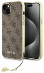 Guess GUHCP15MGF4GBR 4G Charms Collection telefoni &uuml;mbris iPhone 15 Plus pruun