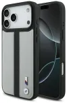 Case BMW M Perforated Stripe Logo MagSafe for iPhone 17 Pro Max gray