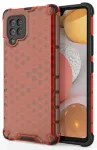 Honeycomb Case armor cover with TPU Bumper for Samsung Galaxy A42 5G red