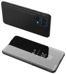Clear View Case cover for Oppo Find X5 Pro cover with a flap black
