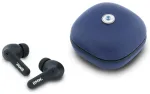 Headphones Bluetooth TWS BMW Leather Metal Logo ENC blue