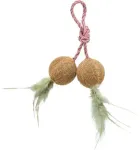 Kassisilm : Trixie 2 balls on a rope, jute, &oslash; 4.5 cm