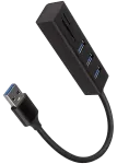 AXAGON HMA-CR3A jaotur USB-A kuni 3x USB 3.0 | SD | microSD