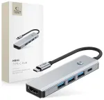 Tech-Protect HB01 5-in-1 USB-jaotur | USB-C kuni 2x USB 2.0, USB 3.0, HDMI, USB-C | 100W | hall