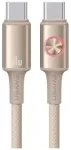 USAMS Huan Series SJ752 andmeedastus- ja laadimiskaabel | USB-C kuni USB-C | 60W | 1.2m | pruun