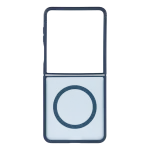 4sF-S Acrylic telefoni &uuml;mbris MagSafe toega Samsung Galaxy Z Flip 8 (F776) tumesinine