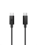 Spigen EB6020CC andmete edastus- ja laadimiskaabel | USB-C kuni USB-C | 60W | 2m | must