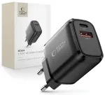 Tech-Protect NCA30 travel charger | 30W | PD, QC | USB-A, USB-C | black