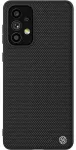 Nillkin Textured Case vastupidav tugevdatud &uuml;mbris geelraami ja nailonist tagak&uuml;ljega Samsung Galaxy A73 must