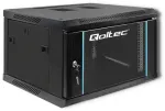 Qoltec RACK seinale kinnitatav kapp 19" | 6U | 600 x 370 x 600 | Karastatud uksed | Riputatav | Terasest korpus | Lukk | Must