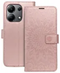 MEZZO raamatukujuline &uuml;mbris mudelile XIAOMI Redmi Note 13 4G mandala roosakuldne