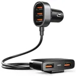 Joyroom JR-CL03 Multi 5 pordiga USB-A autolaadija | must