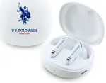 Słuchawki TWS US Polo DH Logo stacja dokująca biały